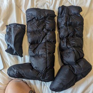 NEVER WORN NWOT Hunter luxury down tall boot socks with bag L